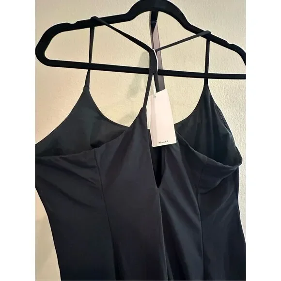 Size L Halara Backless 2-in-1 Side Pocket Contrast Mesh Flowy Mini Slip Dance Ac - Picture 5 of 10